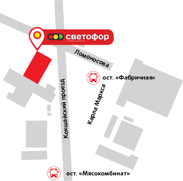 Светофор магазин на карте московской