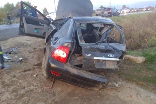В пригороде Йошкар-Олы автомобиль оказался в кювете, водитель погиб