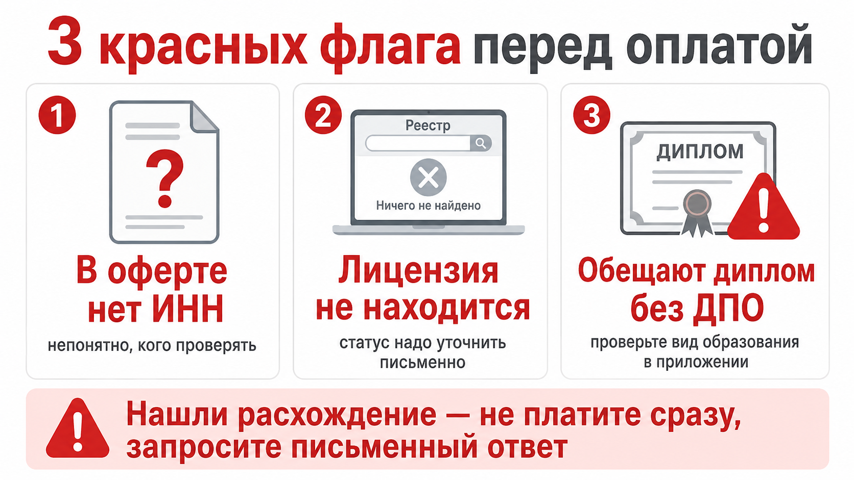 Три признака, после которых оплату лучше отложить. Три признака, после которых оплату лучше отложить.